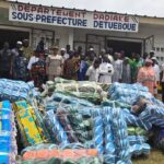 La distribution de vivres aux communautés chrétienne et musulmane se poursuit dans les quartiers